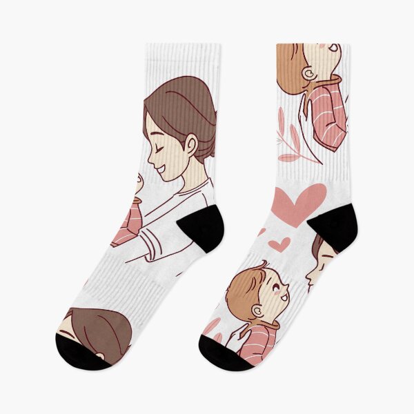 Item preview, Mother and Baby Illustration – Cute Cartoon Artwork of Mom Holding Child with Love designed and sold by RAZ1995.