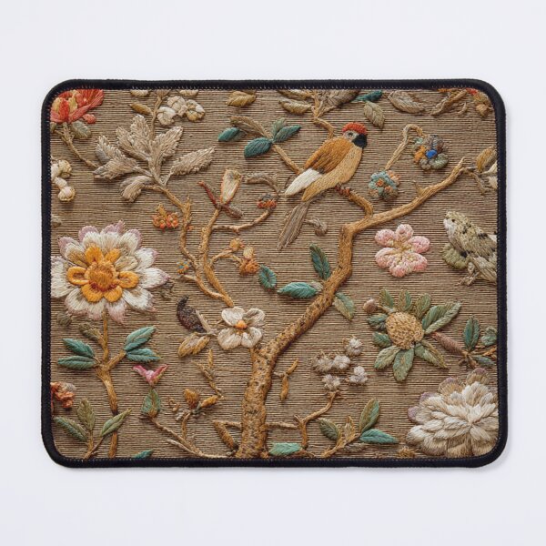 Item preview, Fancywork Floral Bird Carpet designed and sold by GrinGalore.