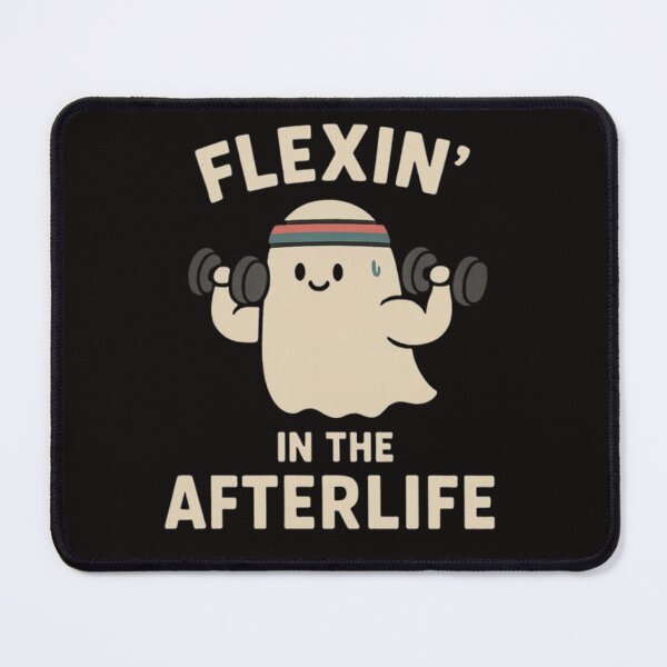 Item preview, Flexin’ in the Afterlife – Funny Cute Ghost Gym Design designed and sold by Boo-U.