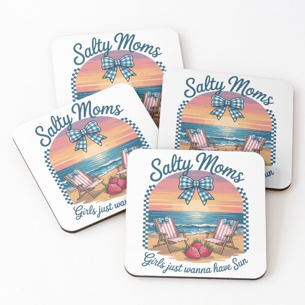 Item preview, Salty Moms Coastal Sunset - T Shirt, Sticker, Tote Bag, Mug designed and sold by VogueWow.