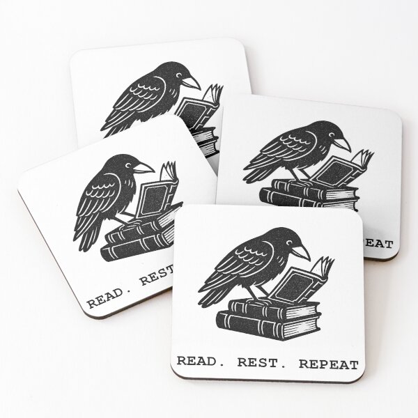 Item preview, Raven, Allan Poe inspired bookish art designed and sold by BosskaDesign.