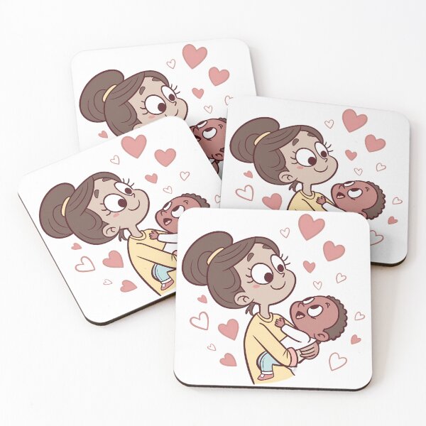 Item preview, Cartoon Mother and Baby Illustration – Cute Mom Holding Child with Love and Heart designed and sold by RAZ1995.