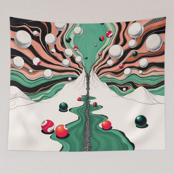 Item preview, Colorful Space with Bilardo Balls and planets designed and sold by Erlin Rudho.