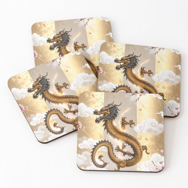 Item preview, Majestic Golden Dragon in Sacred Skies designed and sold by Ray’s SOUVENIR.