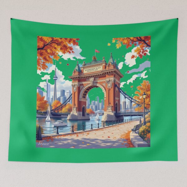 Artikelvorschau, 3D-Herbstskizze des Haupttors des Toronto Exhibition Place, entworfen und verkauft von PaintMeWorld.