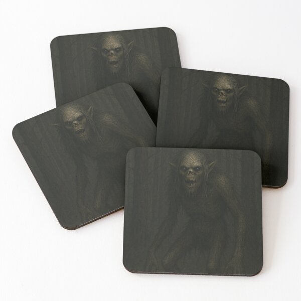 Item preview, Creepy Folklore Creature in Dark Forest – Horror Mythical Monster designed and sold by maxthegrem.