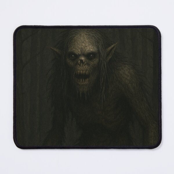 Item preview, Creepy Folklore Creature in Dark Forest – Horror Mythical Monster designed and sold by maxthegrem.