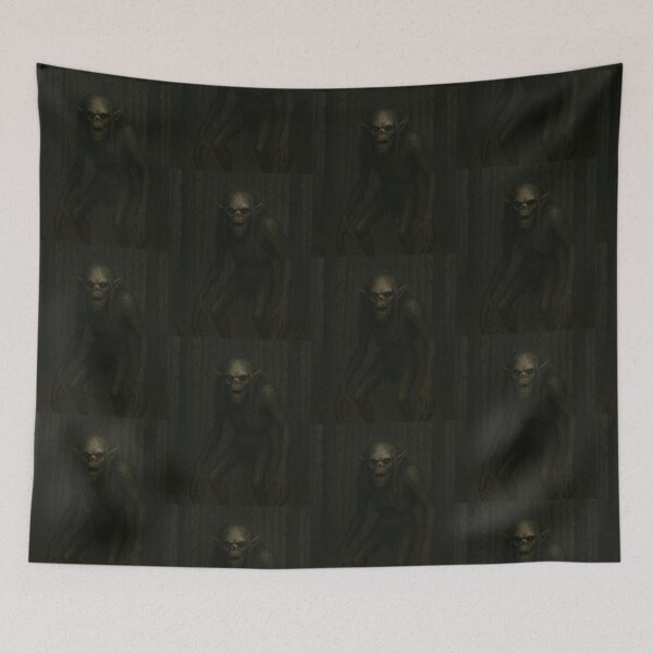 Item preview, Creepy Folklore Creature in Dark Forest – Horror Mythical Monster designed and sold by maxthegrem.