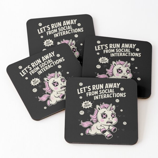 Item preview, let's run away from social interactions designed and sold by PAINTMONKEYS.