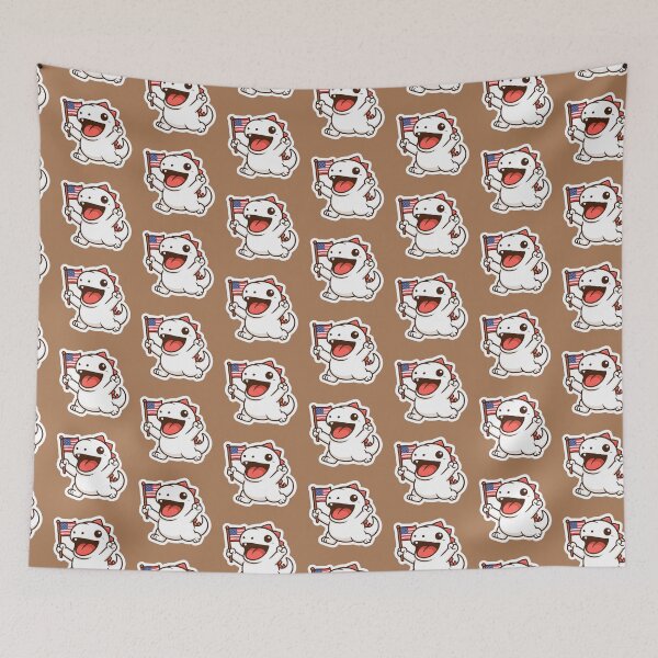 Item preview, Cuddlesaurus Waving American Flag designed and sold by TNineteenArt.