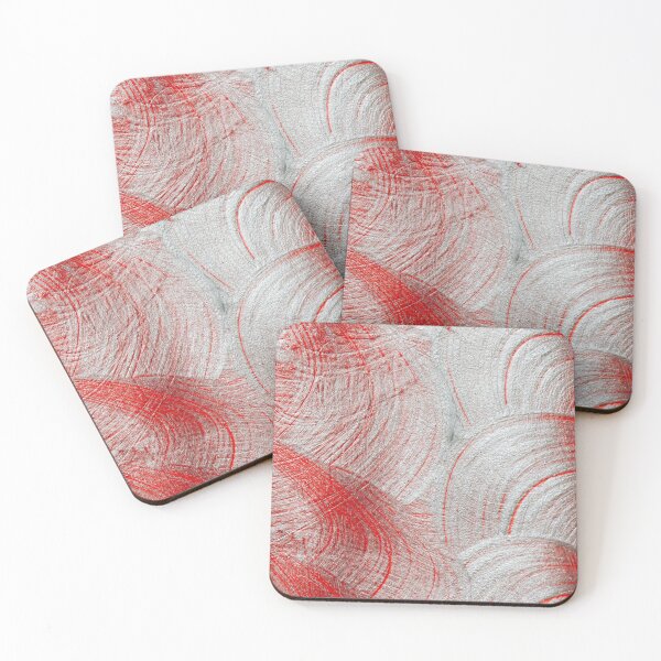 Item preview, Red and Silver Abstract Texture designed and sold by ConfuseLab Shop.