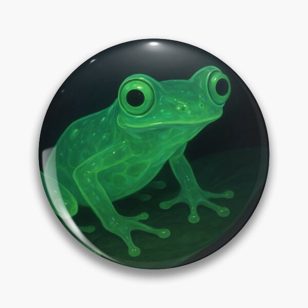 Item preview, Glowing Glass Frog at Night – Rare Translucent Rainforest Amphibian designed and sold by NocturnalNook.