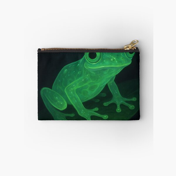 Item preview, Glowing Glass Frog at Night – Rare Translucent Rainforest Amphibian designed and sold by NocturnalNook.