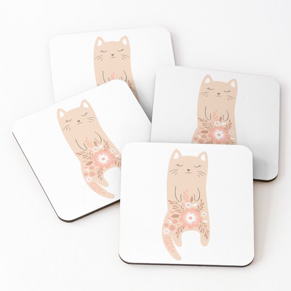 Item preview, Cute cat and flowers designed and sold by DarianaArt.