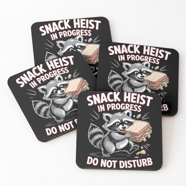 Item preview, Snack heist - simply raccoon - Got raccoon - Funky raccoon - Do it with raccoons - Raccoon for all - Inspired by raccoon - Easy raccoon designed and sold by JansenGS.