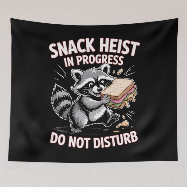 Item preview, Snack heist - simply raccoon - Got raccoon - Funky raccoon - Do it with raccoons - Raccoon for all - Inspired by raccoon - Easy raccoon designed and sold by JansenGS.