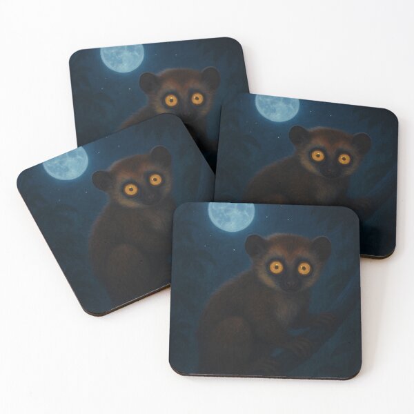 Item preview, Red-Fronted Lemur at Night – Rare Madagascar Nocturnal Wildlife designed and sold by NocturnalNook.