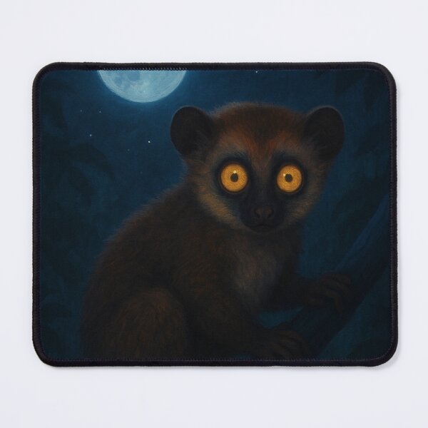 Item preview, Red-Fronted Lemur at Night – Rare Madagascar Nocturnal Wildlife designed and sold by NocturnalNook.