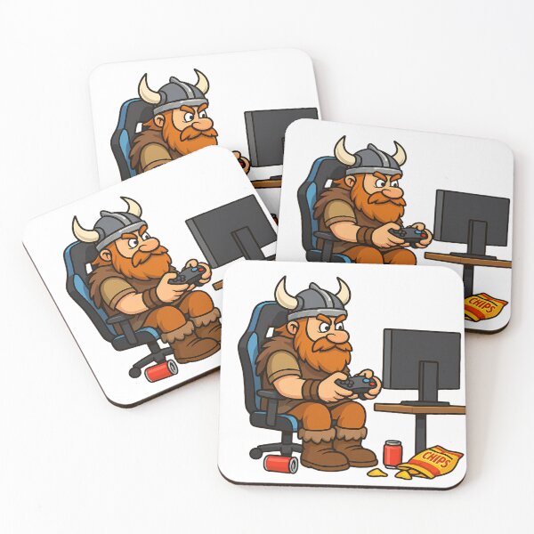 Item preview, Viking Gamer Cartoon – Funny Viking Playing Video Games designed and sold by NorseDrip.