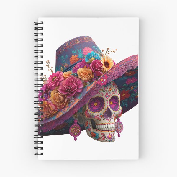 Item preview, Female Sugar Skull with Hat designed and sold by FlatFashionista.