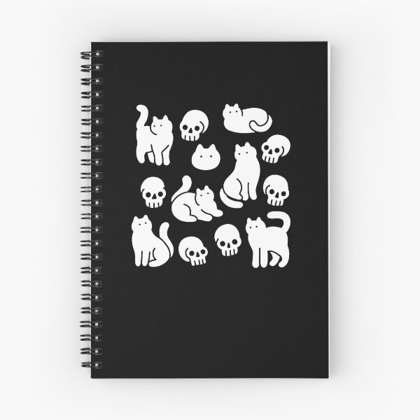 Aperçu de l'œuvre Motif de chats et de crânes créée et vendue par InkaBader.