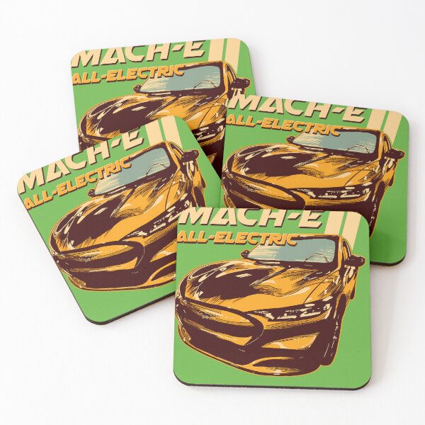 Item preview, All-Electric-Mach-E-Stacked-In-Cyber-Orange designed and sold by LauraEngelhardt.