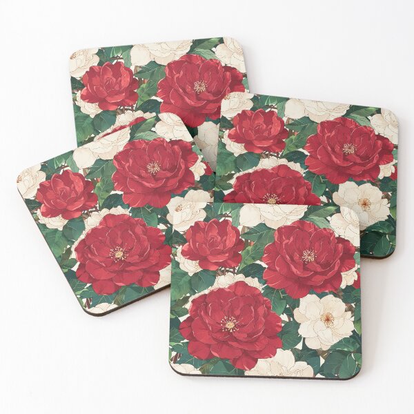 Item preview, Red and White Camellia designed and sold by CoolPixels.
