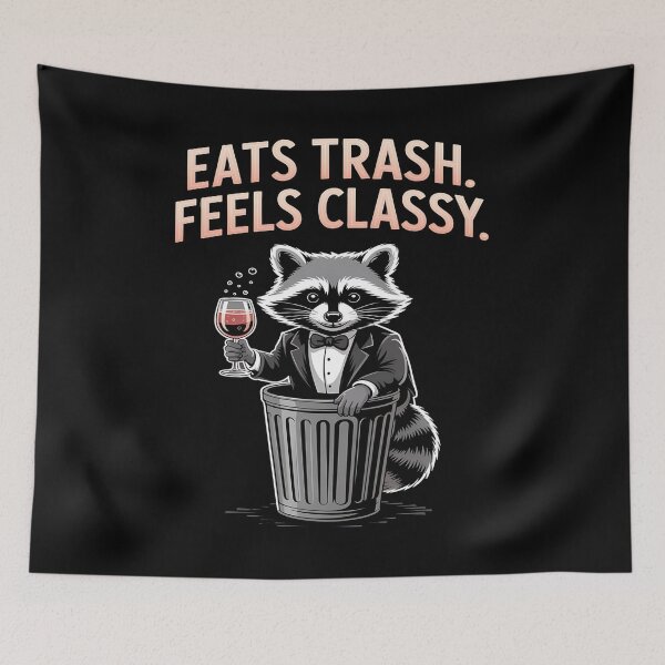 Item preview, Eats trash - simply raccoon - Got raccoon - Funky raccoon - Do it with raccoons - Raccoon for all - Inspired by raccoon - Easy raccoon designed and sold by JansenGS.
