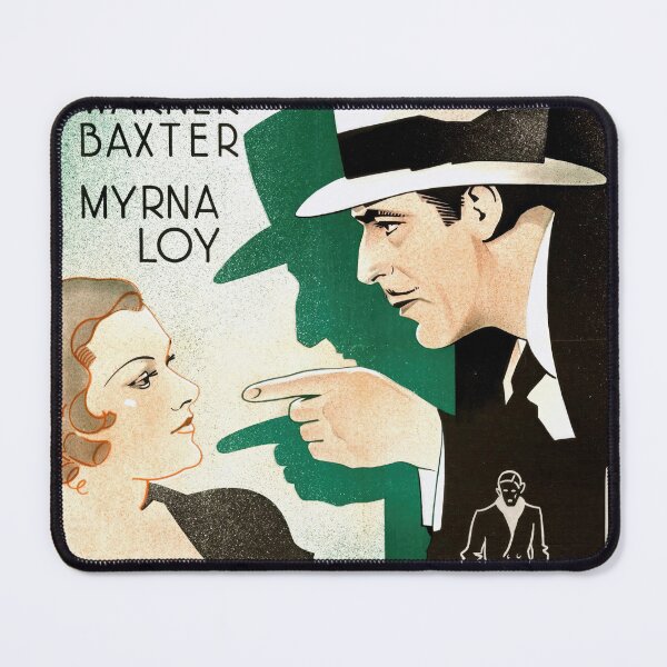 Item preview, Vintage Swedish Movie Poster | Art Deco Style | Warner Baxter & Myrna Loy | 1930s Cinema | Ett Farligt Vittne | Film Noir designed and sold by artofuniverse.