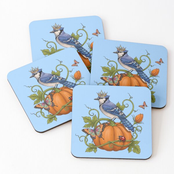 Item preview, blue jay sitting on a pumpkin classic tshirt designed and sold by anandsiva2703.