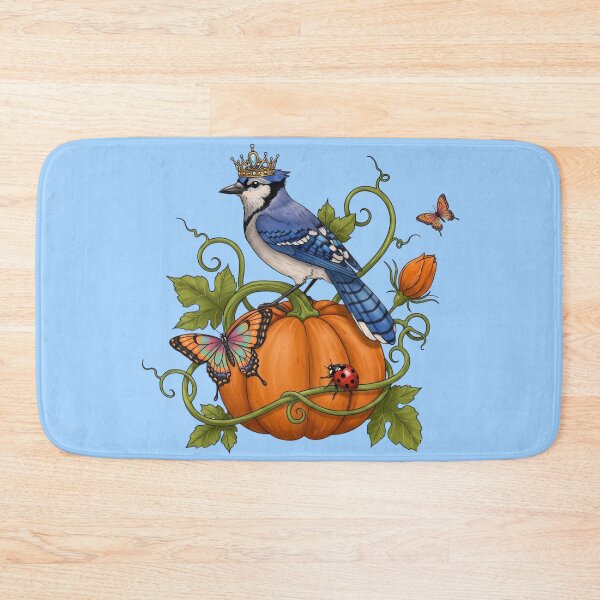 Item preview, blue jay sitting on a pumpkin classic tshirt designed and sold by anandsiva2703.