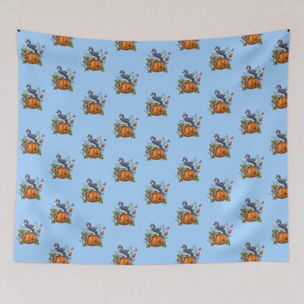 Item preview, blue jay sitting on a pumpkin classic tshirt designed and sold by anandsiva2703.