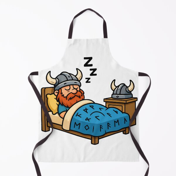 Item preview, Sleeping Viking Cartoon – Funny Viking in Bed designed and sold by NorseDrip.