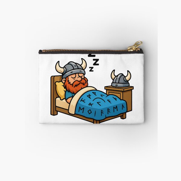 Item preview, Sleeping Viking Cartoon – Funny Viking in Bed designed and sold by NorseDrip.