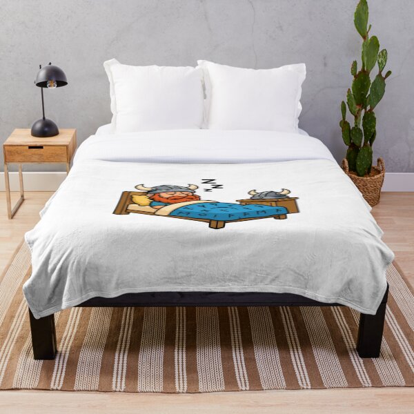 Item preview, Sleeping Viking Cartoon – Funny Viking in Bed designed and sold by NorseDrip.
