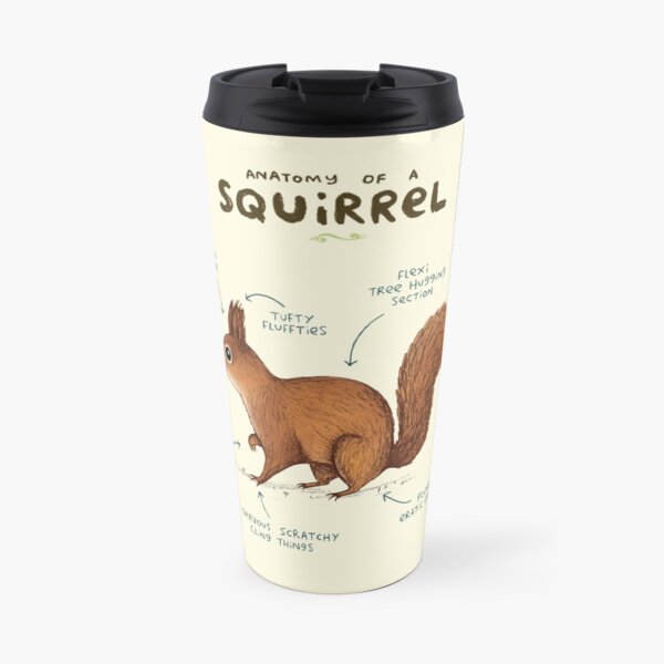 Anatomy of a Squirrel Travel Coffee Mug
