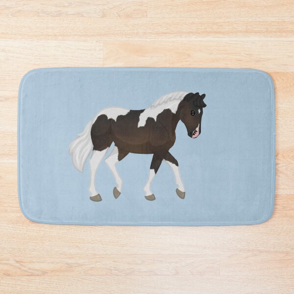 Item preview, Cute Cartoon Horse - Trotting Tobiano Illustration  designed and sold by Art By Drina.