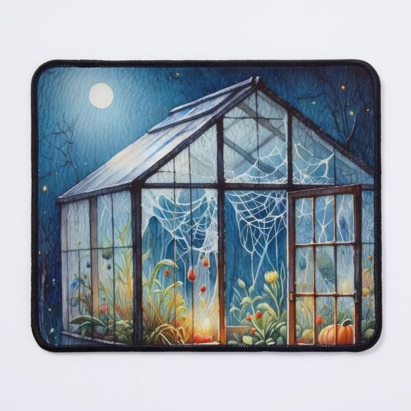Item preview, Haunted Greenhouse – Pumpkins & Moonlight designed and sold by Ombrya.