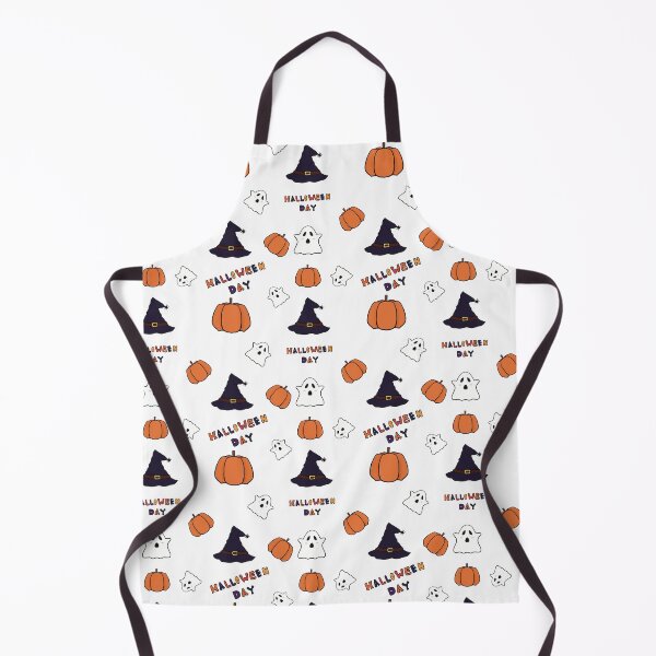 Item preview, Cute Halloween pattern featuring ghosts, pumpkins, witch hats, and the text “HALLOWEEN DAY.” Perfect for decorations, prints, or fabric designs. designed and sold by NorikoRabbit.
