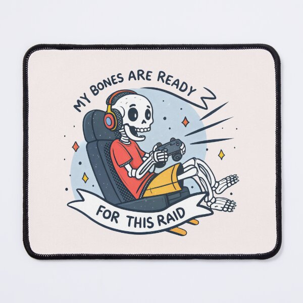 Item preview, Playful Skeleton in Red Shirt and Yellow Shorts Holding Controller designed and sold by SplashTastic.