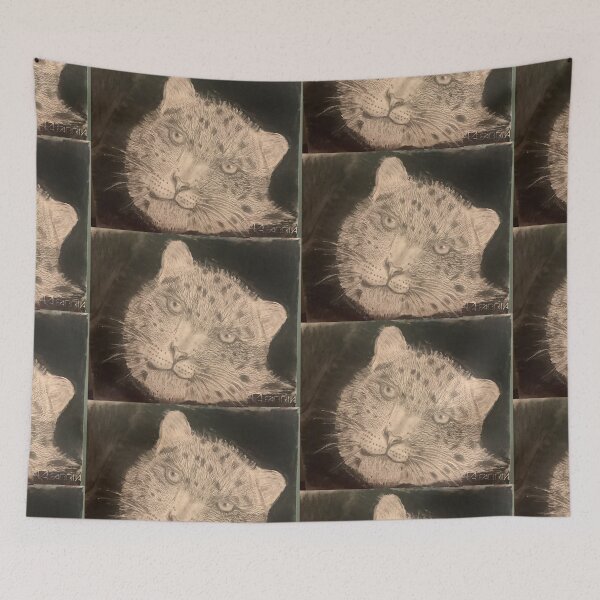 Item preview, Snow leopard head designed and sold by Jacinta hunt.