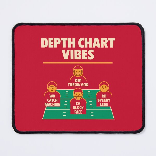Item preview, Depth Chart Vibes – Funny Football Meme Design designed and sold by Bratak.