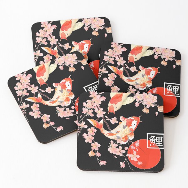 Item preview, Cherry Blossom Koi Carp Fish Japanese Sakura designed and sold by DanutaLindem.