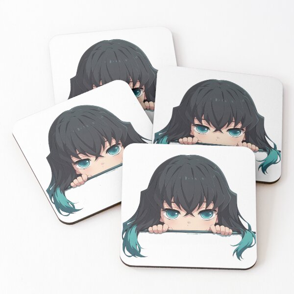 Item preview, Cute Chibi Peeking Muichiro Tokito Demon Slayer Anime designed and sold by B5fivemerch.