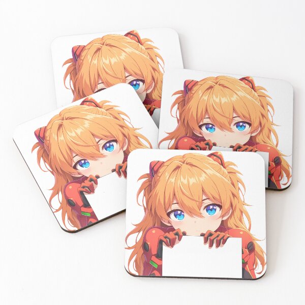 Item preview, Asuka Langley Soryu Confident Neon Genesis Evangelion Anime Peek designed and sold by B5fivemerch.