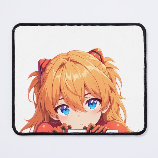 Item preview, Asuka Langley Soryu Confident Neon Genesis Evangelion Anime Peek designed and sold by B5fivemerch.