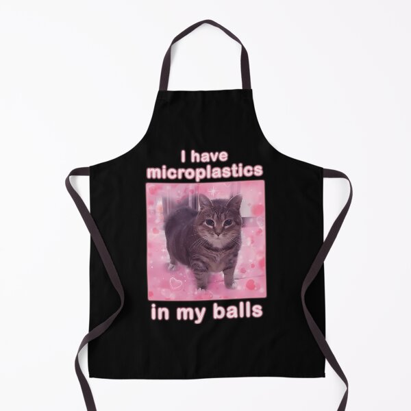 Item preview, Microplastics In Balls Funny Cat Meme designed and sold by mansoorgautam.