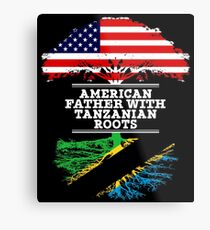 American Father With Tanzanian Roots - Gift For Tanzanian Dad Metal Print