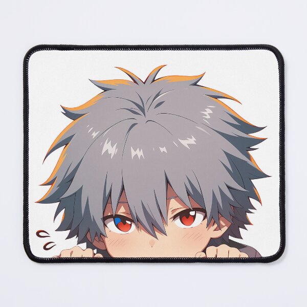 Item preview, Kaworu Nagisa Calm Neon Genesis Evangelion Anime Chibi Peek designed and sold by B5fivemerch.