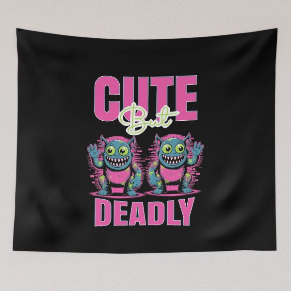 Item preview, Cute but Deadly – Funny Monster / Quirky Graphic T-Shirt designed and sold by Grxcreation.